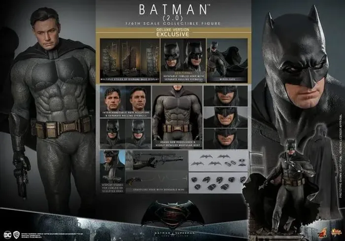 Hot toys Batman BvS 2.0 Deluxe 1/6 Bruce Wayne Batman versus Superman Zack Snyder
