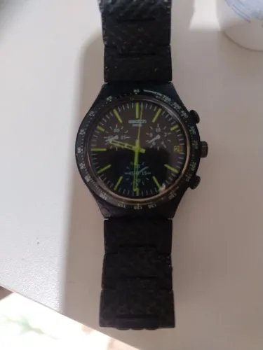 Relógio Swatch Irony Aluminium Chrono (Preto) - Para Peças / Restauração