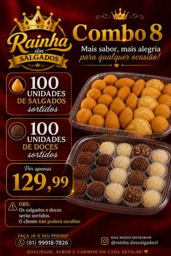 Combos salgados e doces