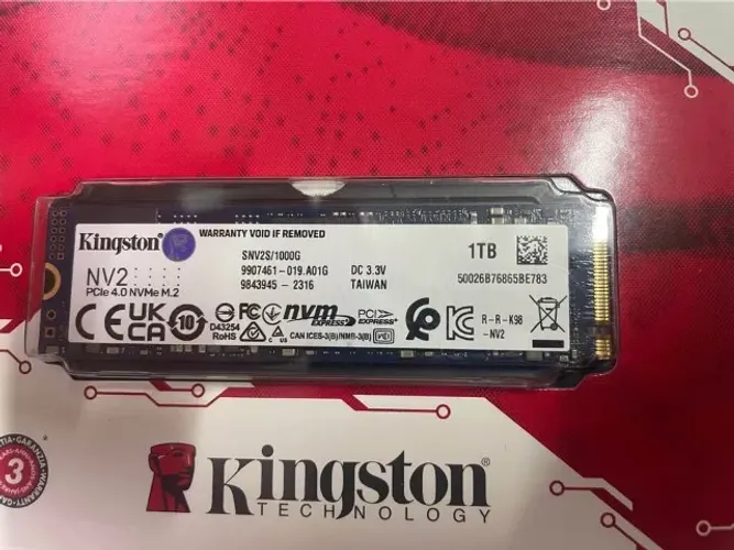 SSD NV2 1TB Kingston PCIe 4.0 3.500 MB/s NVME