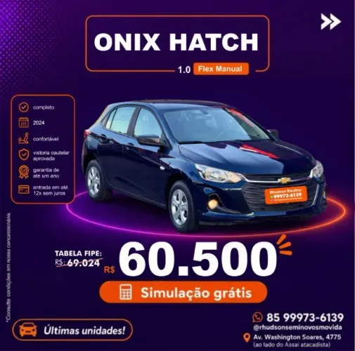 Chevrolet Onix Hatch 1.0 12V Flex Mec. 4P 2024