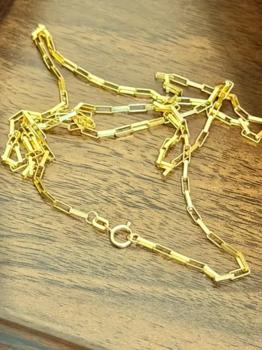 CORRENTE TIJOLINHO OURO 18K