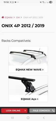 VENDO RACK BAGAGEIRO EQMAX 