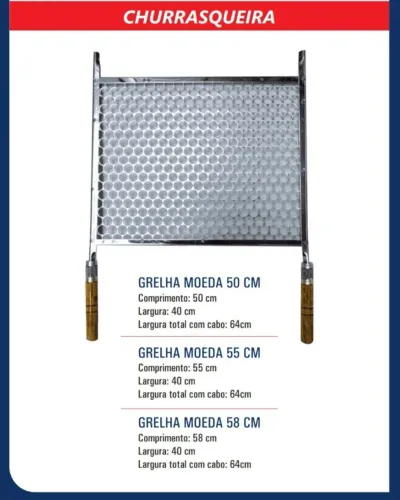 Grelha inox moeda