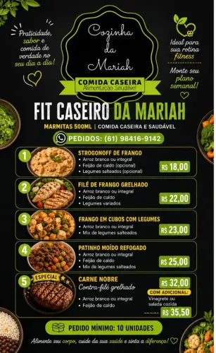 COMIDAS CASEIRA SAUDÁVEL 