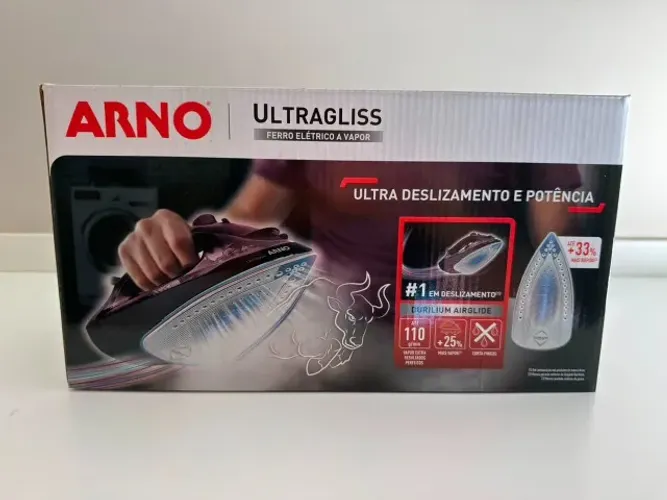 Ferro a Vapor Arno Ultragliss com Base Durilium Airglide Vinho 220V - Lacrado e com NF