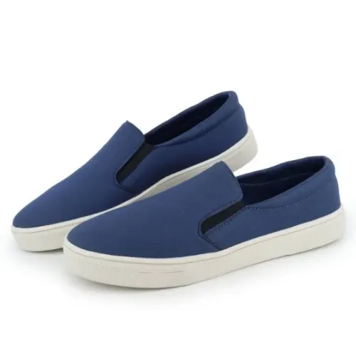 2 pares tênis iate/slip on masculino AZUL/CINZA 44