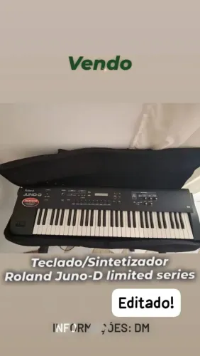 Teclado sintetizador Roland Juno-D EDITADO - Série limitada.