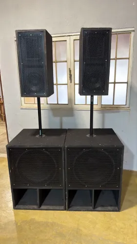 PA Completo JBL 18SW3P - Pronto para Eventos e Locação