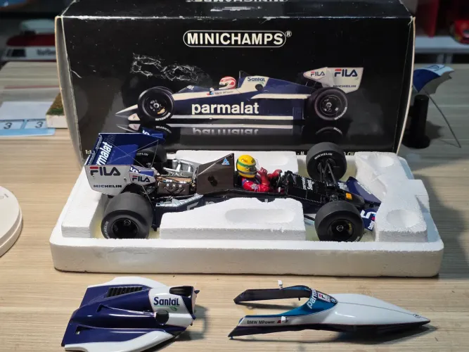 Miniatura 1:18 f1 Nelson piquet bmw brabham campeão winner 1983 minichamps 