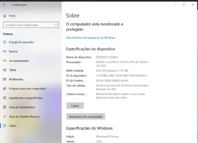 Notebook Asus Intel Core i5, 8 GB de RAM e SSD de 256 GB