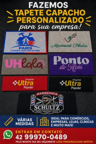 TAPETE CAPACHO PERSONALIZADO PARA EMPRESAS E COMÉRCIOS
