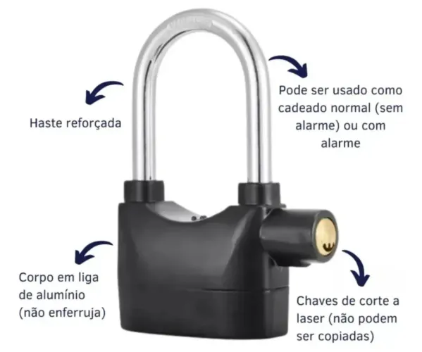 Cadeado com alarme