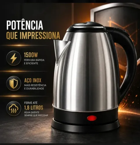 Chaleira Elétrica 1,8L 1200W Unitermi Atacama