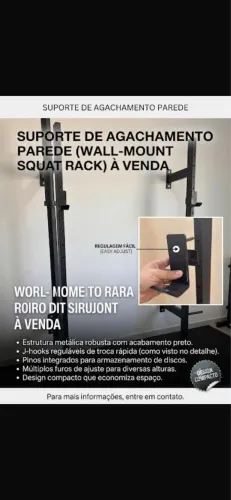Suporte de agachamento de parede