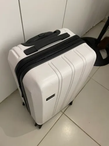 Mala Samsonite Octolite Branca - Bordo (Seminova)