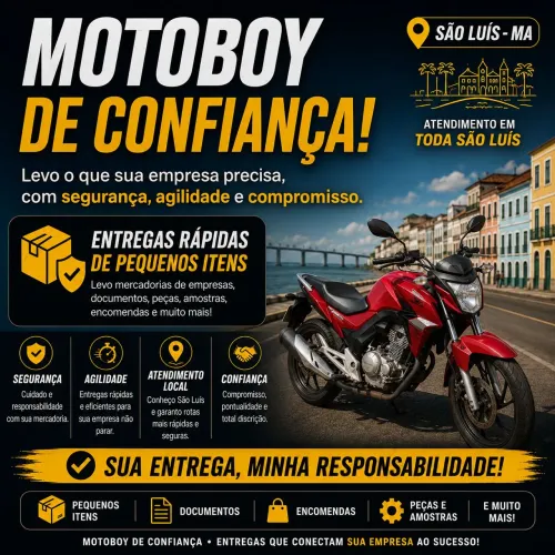 ENTREGADOR / MOTOBOY DISPONÍVEL