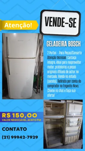 Geladeira Bosch 2 Portas - Para Peças/Conserto