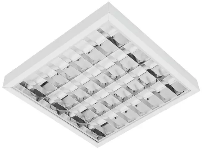 Luminaria Sobrepor Quadrada 4 lâmpadas com Aleta Parabólica (3 unidades)