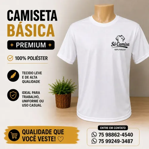 Camisa Básica 100% poliéster 