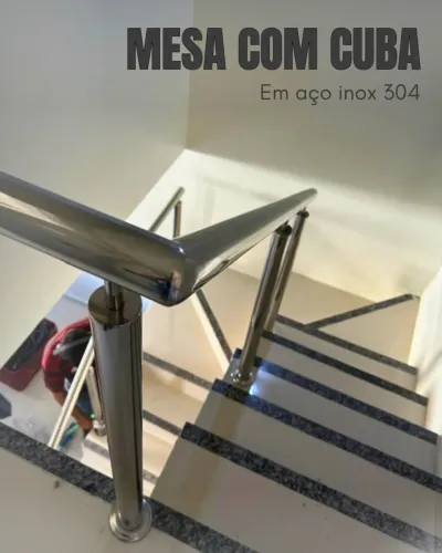 CORRIMÃO EM AÇO INOX 304 - GRUPO ARTINOX