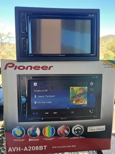 DVD Pionner A208 bt + módulo stetson R 400 + falantes triaxial + cx grave  selenium 10"
