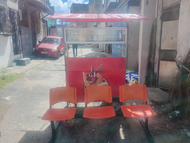 Carrinho para vender lanche fazer cachorro quente