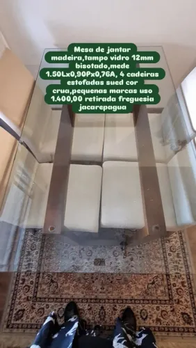 Mesa jantar com 4 cadeiras