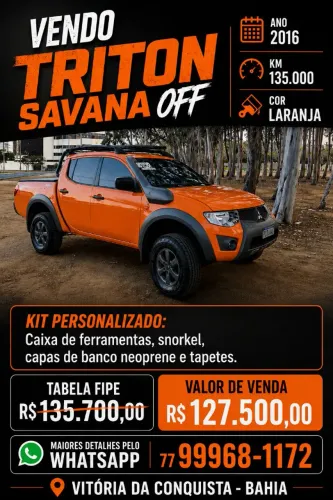 Mitsubishi L200 Triton Savana 3.2 CD TBI Dies. Mec. 2016