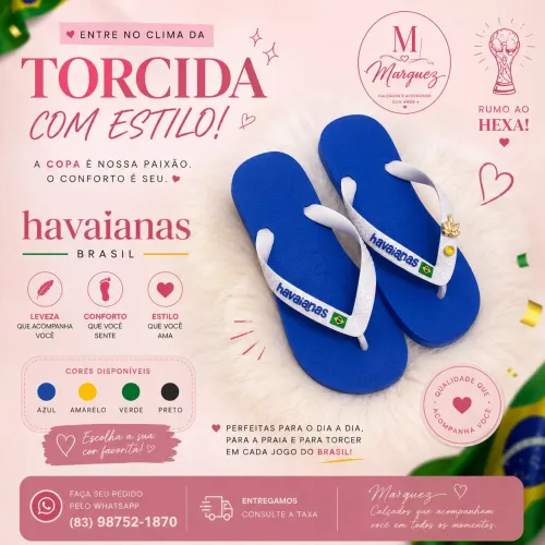 Havaianas, sapatos e itens