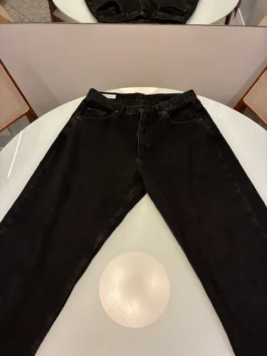 Calça Zara Baggy Preta Estonada - 42