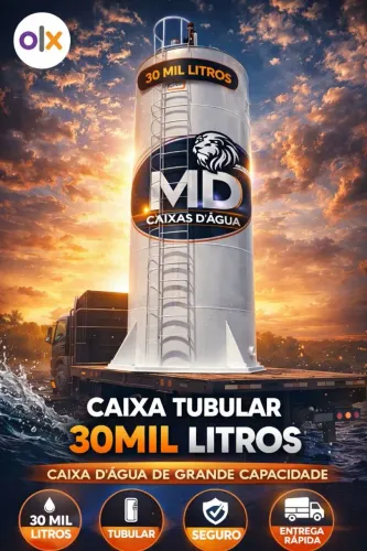 Caixa 30 mil litros tubular