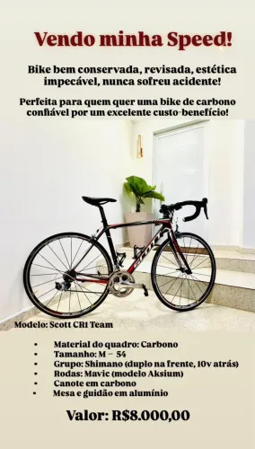BIKE SCOTT CR1 TEAM - CARBONO | TAMANHO 54