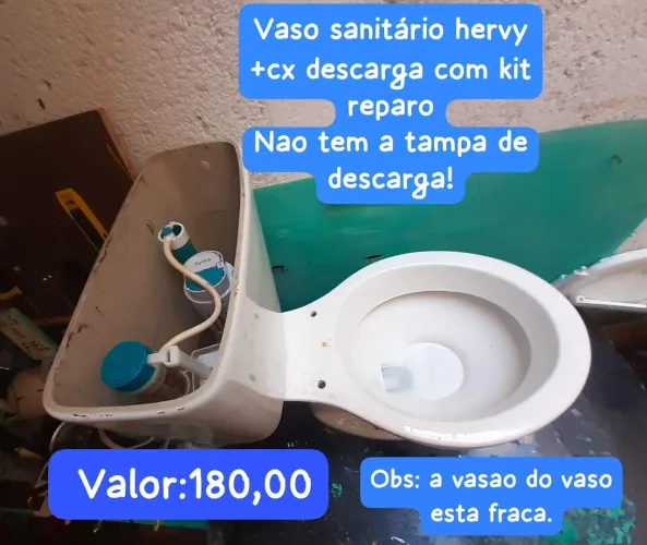 Vaso sanitario branco com caixa acoplada!nao aceito proposta