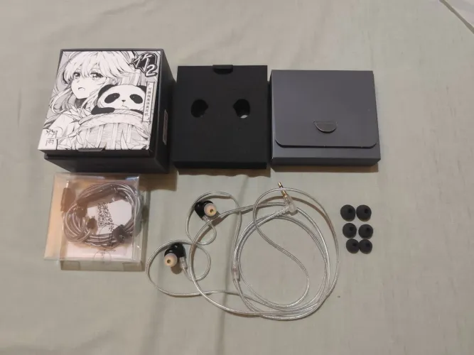 Moondrop Chu II + cabo P2 3 5mm, cabo usb c e ponteira Dunu Candy tamanho S