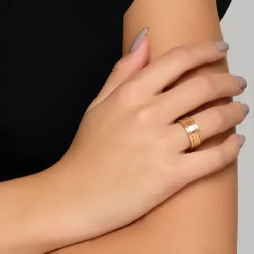 Aliança Honeymoon em Ouro Amarelo e Ouro Branco 18k, 8mm