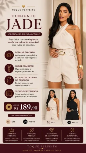 Conjunto de Roupa Feminino Jade