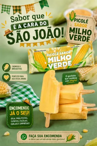 Picolé Milho Verde ?  cremoso e irresistível