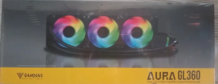 Water Cooler Gamdias Aura 360mm GL360 V2 ARGB Black NOVO