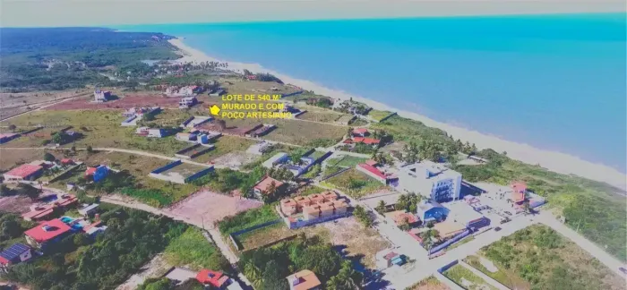 Terreno para venda com 540m². murado e poço artesiano em Praia Bela - Pitimbu - PB