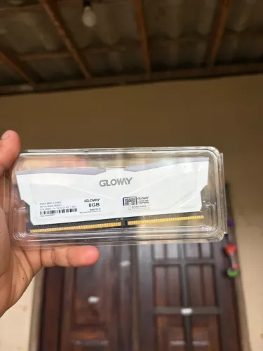 Duas Memória RAM Gloway 8GB DDR4 3600MHz Branca (Nova/Pouco Uso)