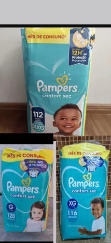 Fraldas Pampers Confort Sec G XG XXG 