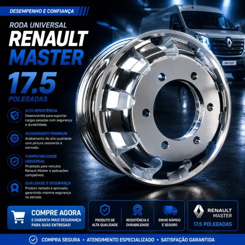Roda universal Renault master 17.5