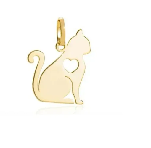 PINGENTE / PET GATO / OURO 18K / 3.00Gr / 30mm