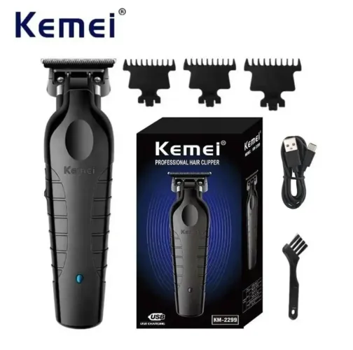 máquina corte cabelo acabamento kemei km-2299 profissional 110/220v