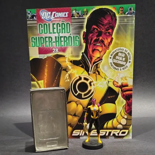 Miniatura Sinestro Tropa Lanterna Amarelo Eaglemoss DC + Fascículo 28