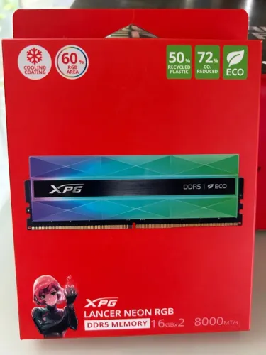 Kit de Memória DDR5 2x16gb XPG RGB 8000mhz CL38