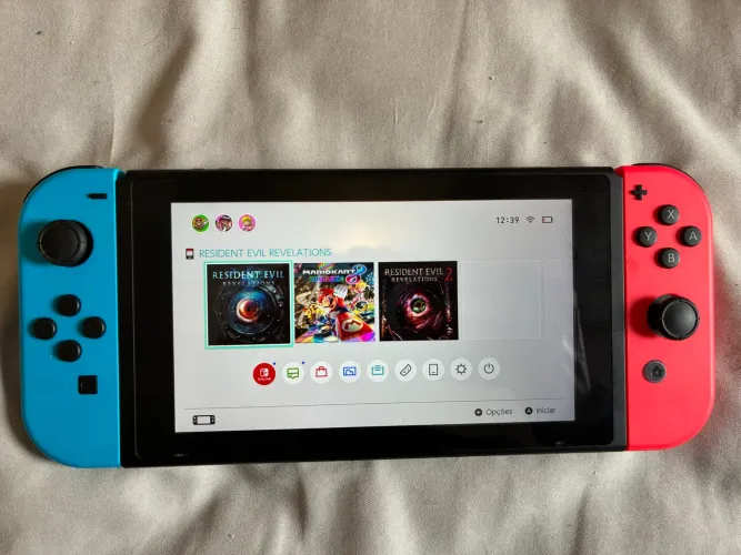 Nintendo Switch + 3 Jogos + Assinatura online 3 meses + Cartão SSD 128gb