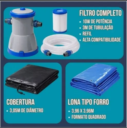 Piscina estrutural 5mil litros Bestway/redonda