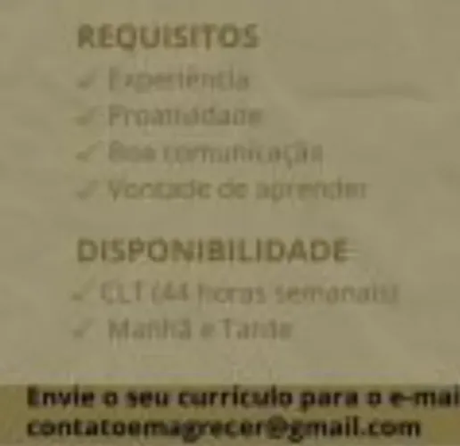 Esteticista com experiência, período integral
